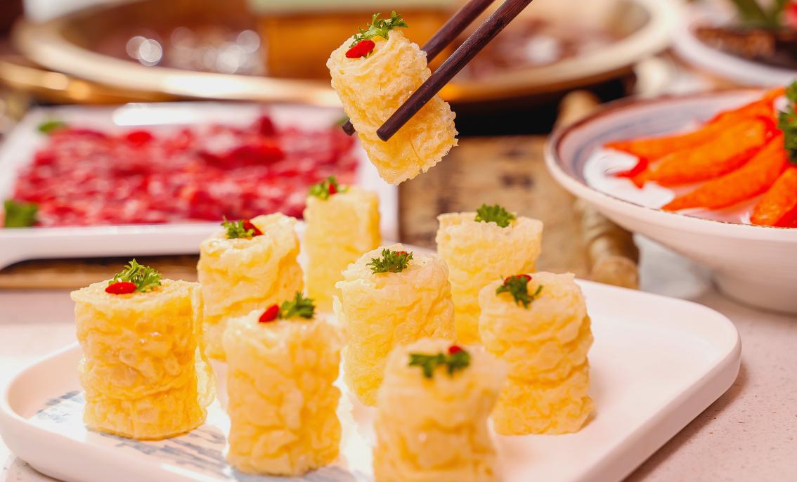 正宗重慶火鍋店，必備的五道素菜品，第一道就是必備！
